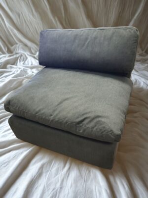 Contemporary Armless Chair - Forest Green