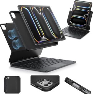 iPad Pro 13 Inch Case with Keyboard, Black