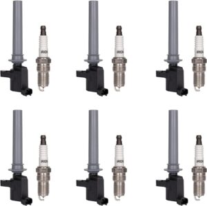 Set of 6 Ignition Coil Pack Spark Plugs - Ford, Mazda